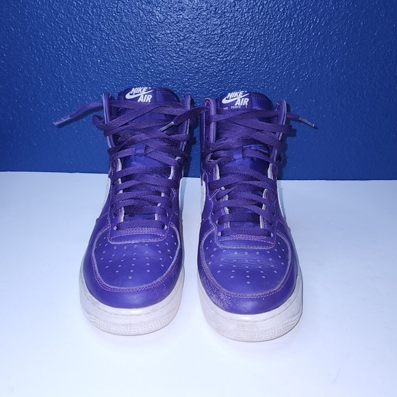 Nike Air Force 1 High SP Purple White 2015 Size Mens 9 - No Strap 823297-500 - Picture 2 of 9